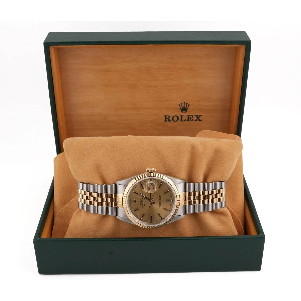 Rolex Datejust 36 Stainless Steel and Yellow Gold Champagne Dial 16233