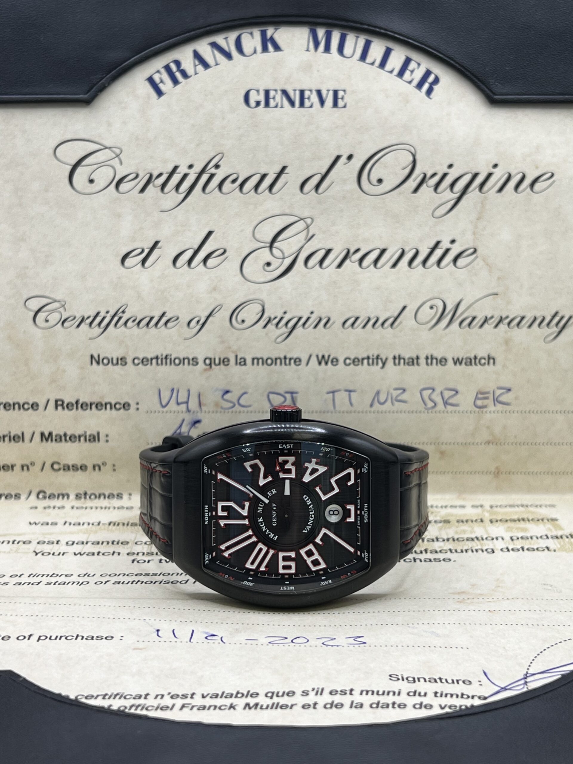 Franck Muller Vanguard Titanium Black and Red Dial V41 SC DT TT NR BR ER - Image 3