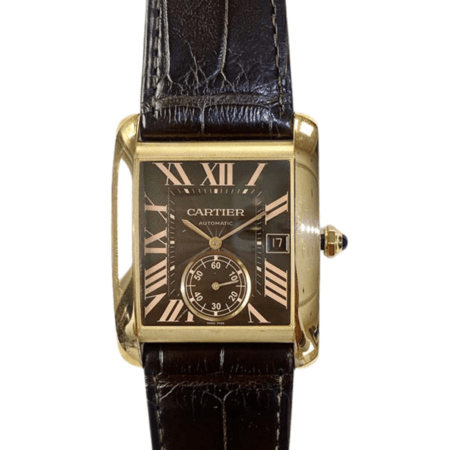 Cartier Tank Mc Rose Gold Brown Roman Dial W5330002