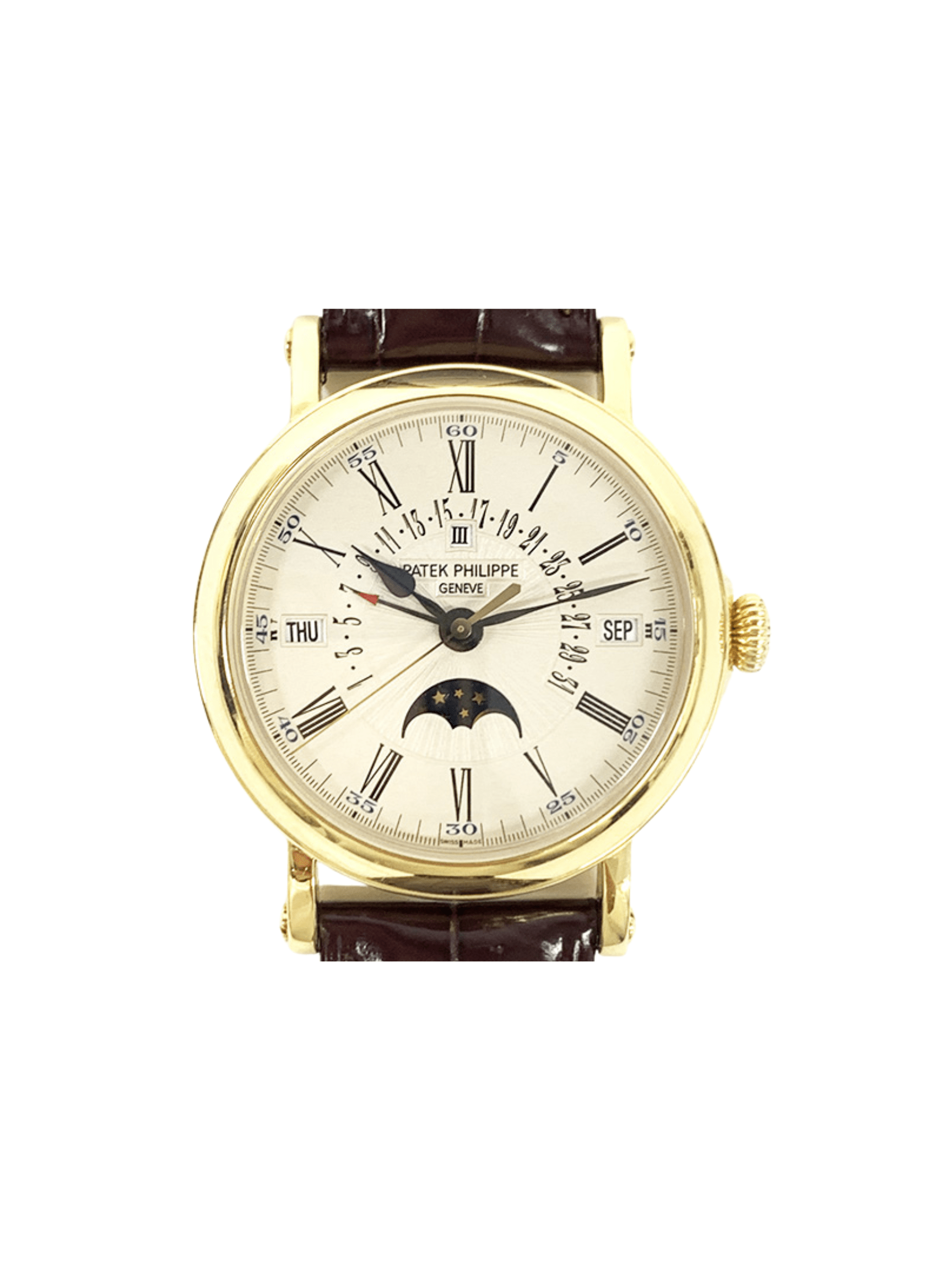 Patek Philippe Perpetual Calendar Retrograde Date Yellow Gold White Roman Dial 5159J-001