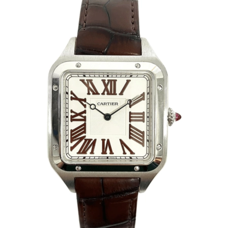 Cartier Santos Dumont Steel White Roman Dial WGSA0082 Bracelet