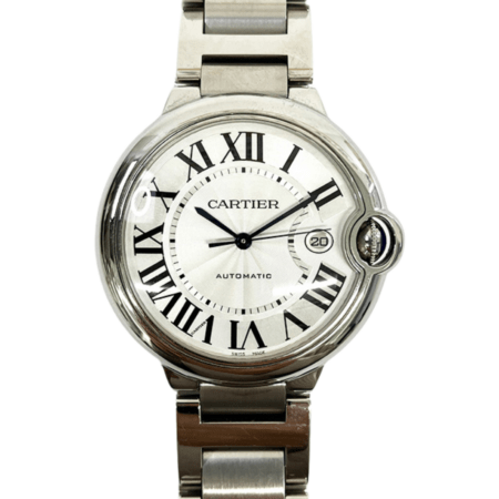 Cartier Ballon Bleu 42mm Steel Silver Roman Dial W69012Z4 Bracelet