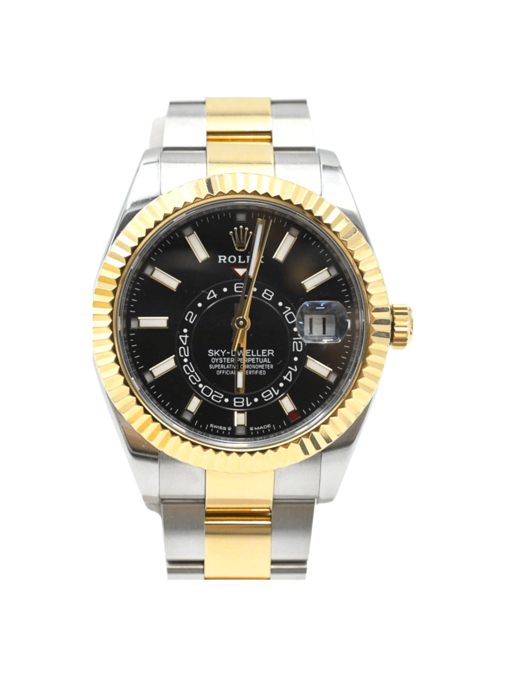 Rolex Sky-Dweller Two-Tone Black Dial 336933 Bracelet