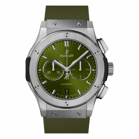 Hublot Classic Fusion Titanium Green Dial 541.NX.8970.RX Bracelet