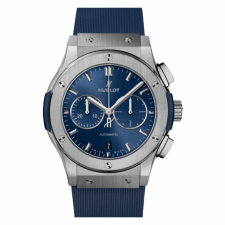 Hublot Classic Fusion Blue Titanium Blue Dial 521.NX.7170.RX Bracelet