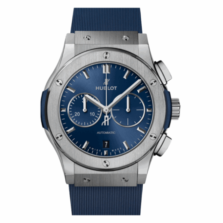 Hublot Classic Fusion Blue Titanium Blue Dial 521.NX.7170.RX Bracelet