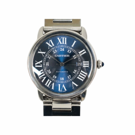 Cartier Ronde Solo Stainless Steel Blue Roman Dial WSRN0023