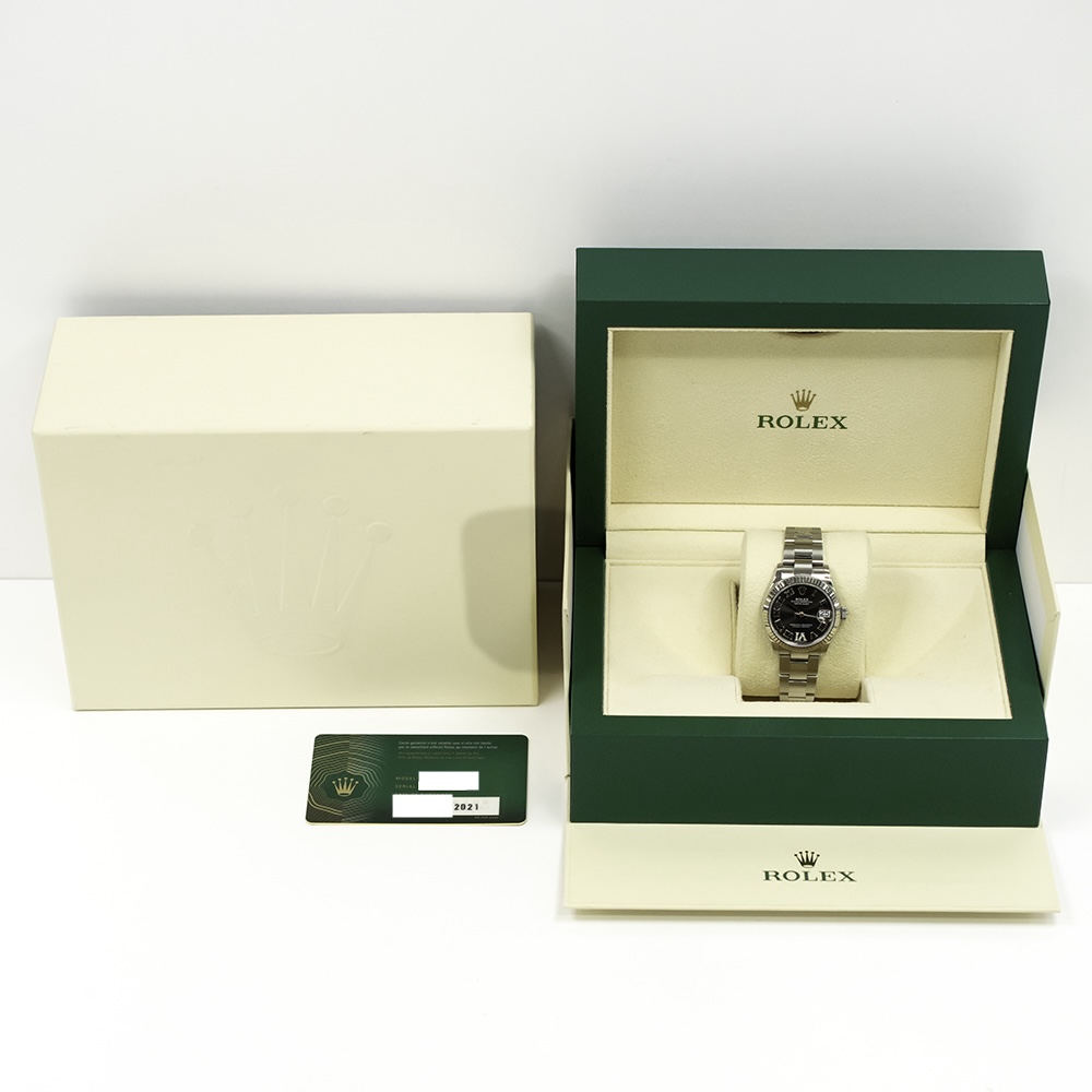 Rolex Datejust 31 White Gold and Steel Dark Grey “VI” Diamond Dial 278274