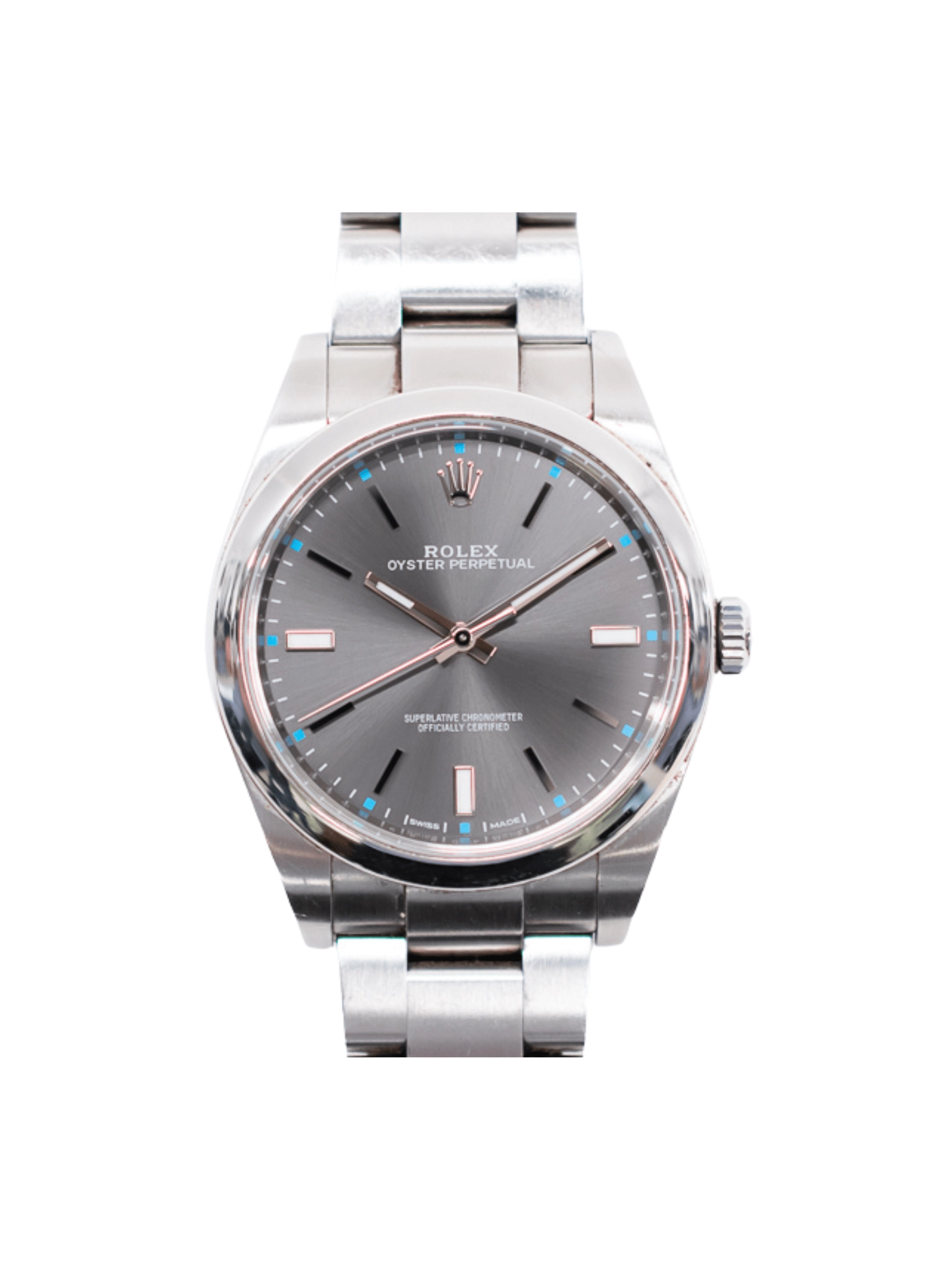 Rolex Oyster Perpetual 39 Stainless Steel "Slate" Dial 114300