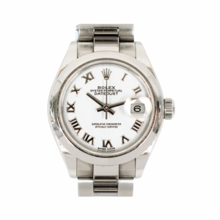 Rolex Lady-DatejustDomed Bezel Steel White Roman Dial 279160