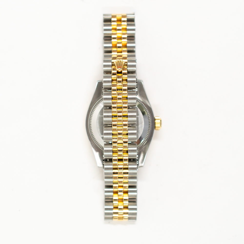 Rolex Lady-Datejust 26mm Stainless Steel/Yellow Gold White MOP Emerald Dial 179173NGE