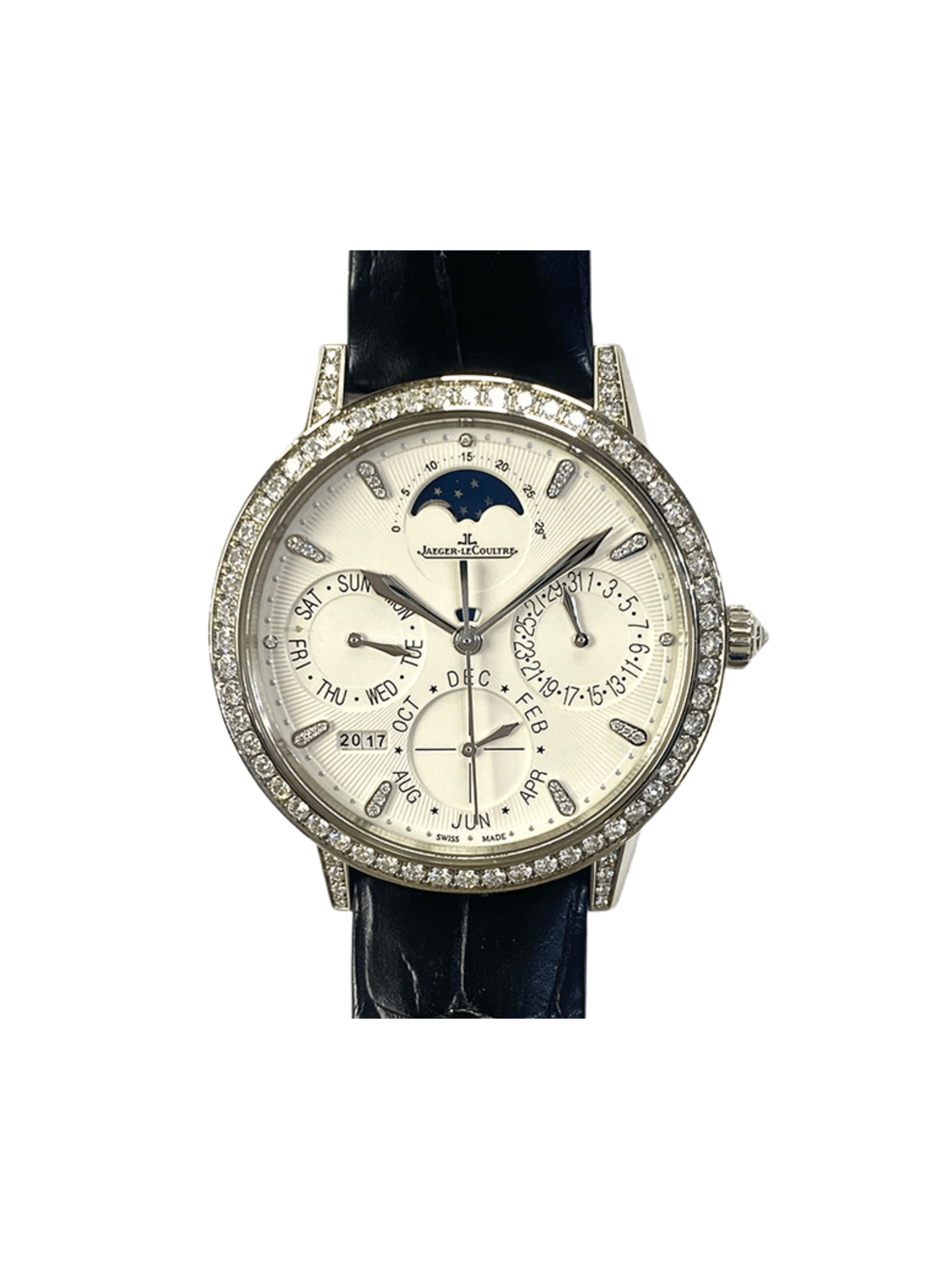 Jaeger-LeCoultre Rendez-Vous Perpetual Calendar Diamond Bezel White Gold Dial Q3493420