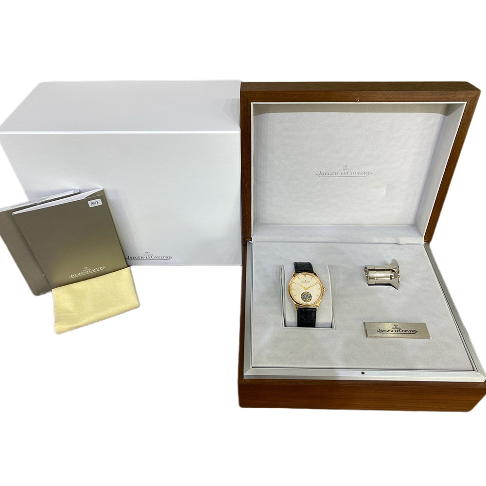 Jaeger-LeCoultre Master Ultra Thin Tourbillion Rose Gold Beige Dial Q1322410