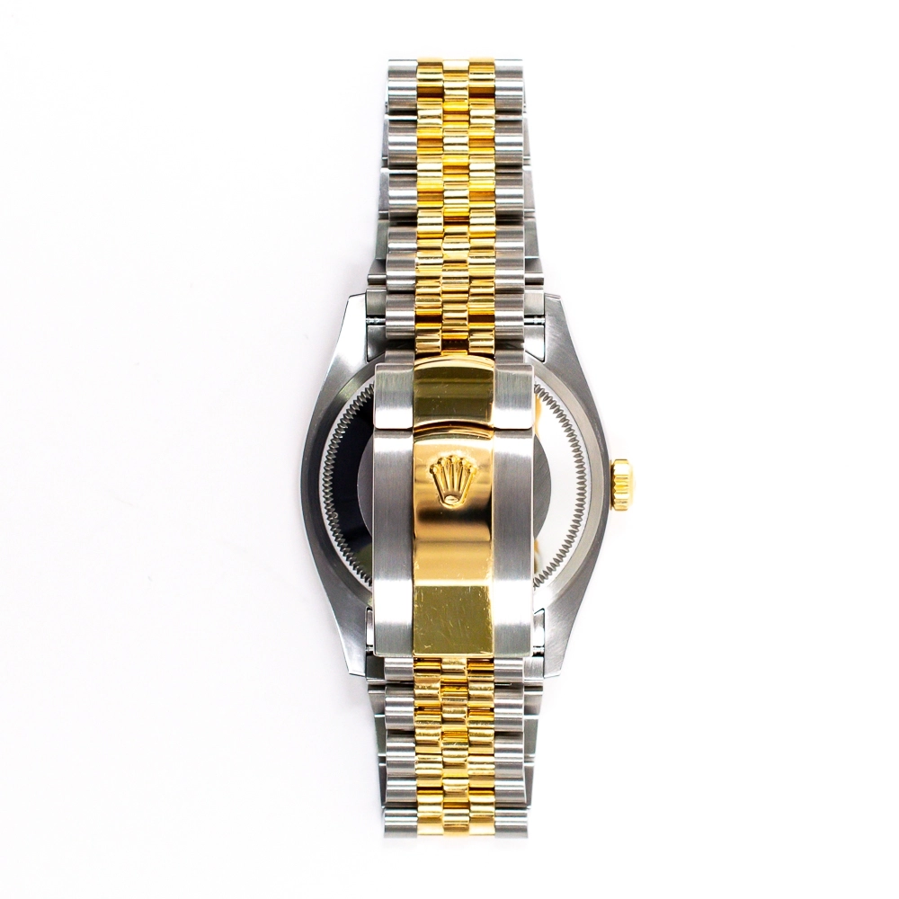 Rolex Datejust 36 Steel and Yellow Gold Champagne "Palm Motif" Dial 126233