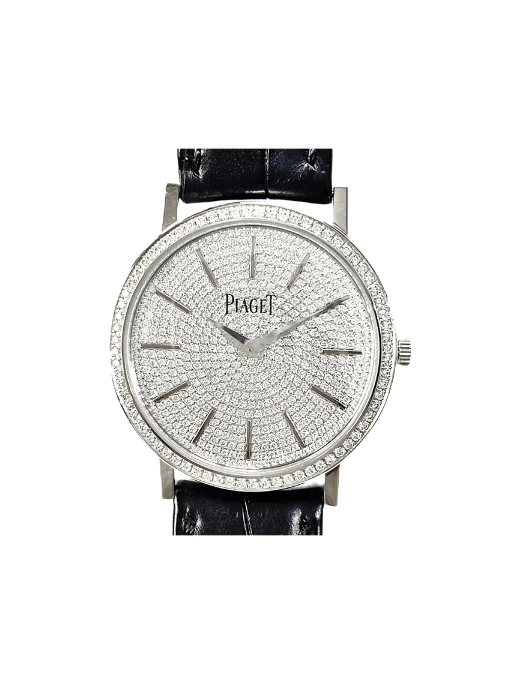 Piaget Altiplano Diamond Bezel White Gold Pave Diamond Dial G0A36128