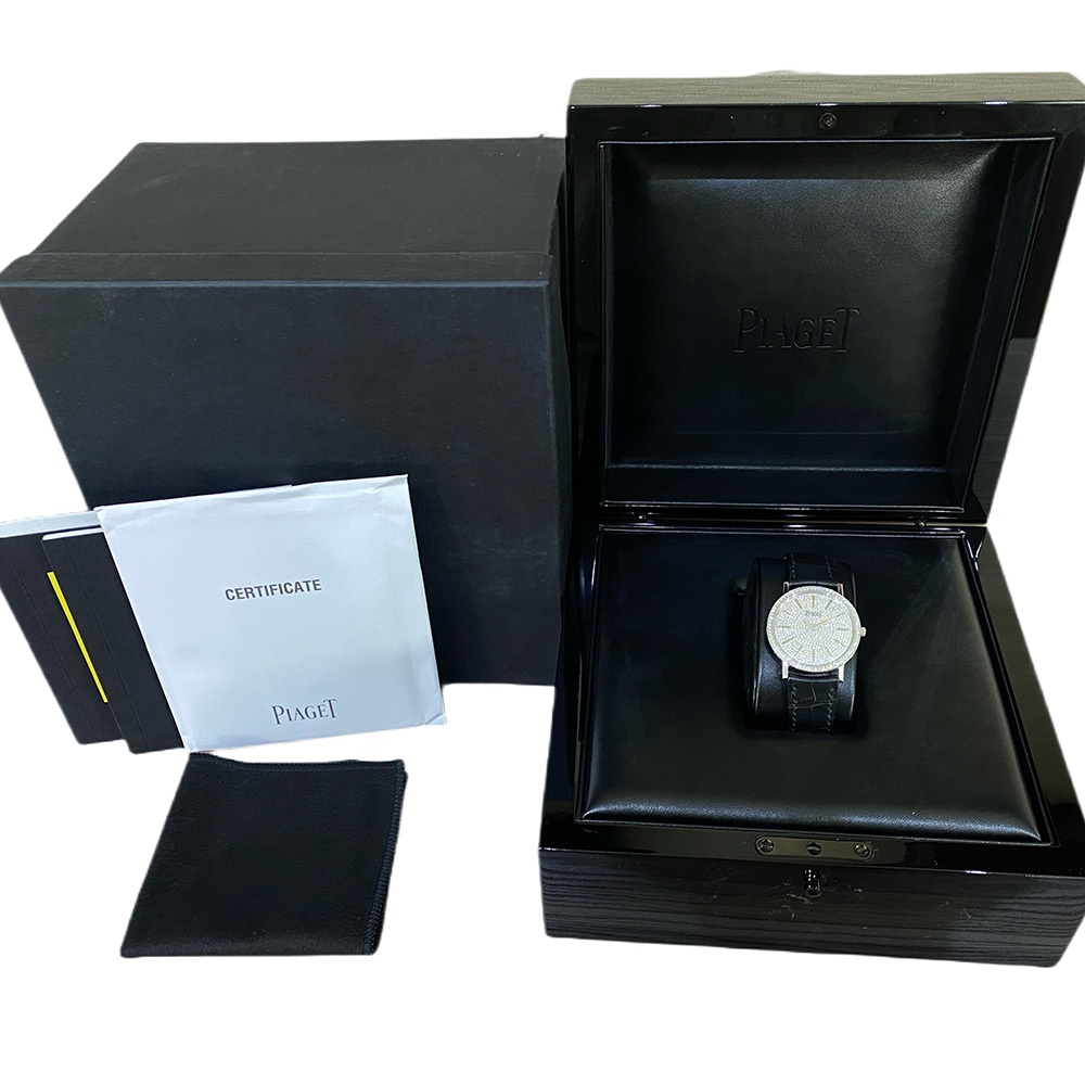 Piaget Altiplano Diamond Bezel White Gold Pave Diamond Dial G0A36128