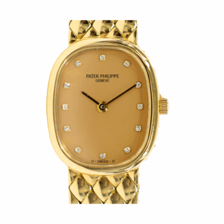 Patek Philippe Golden Ellipse Yellow Gold Champagne Diamond Dial 4764/011