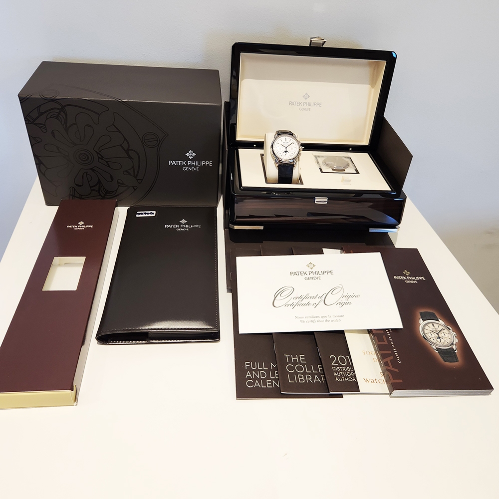 Patek Philippe Grand Complications Chronograph White Gold White Dial 5270G-013