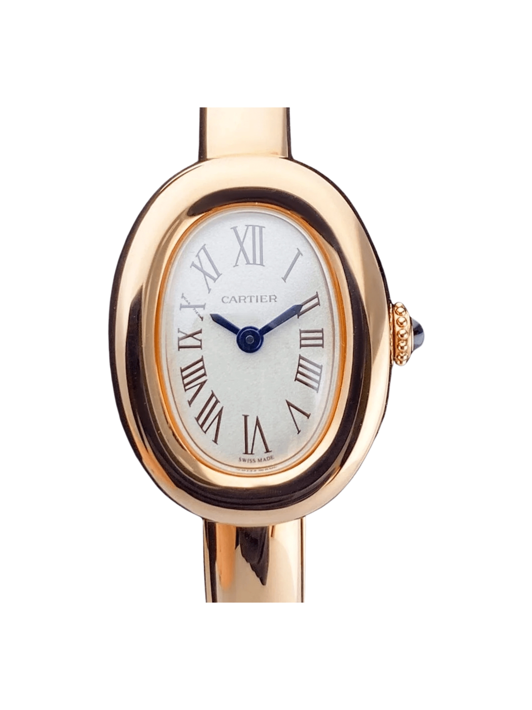 Cartier Baignoire Rose Gold Silver Roman Dial WGBA0019