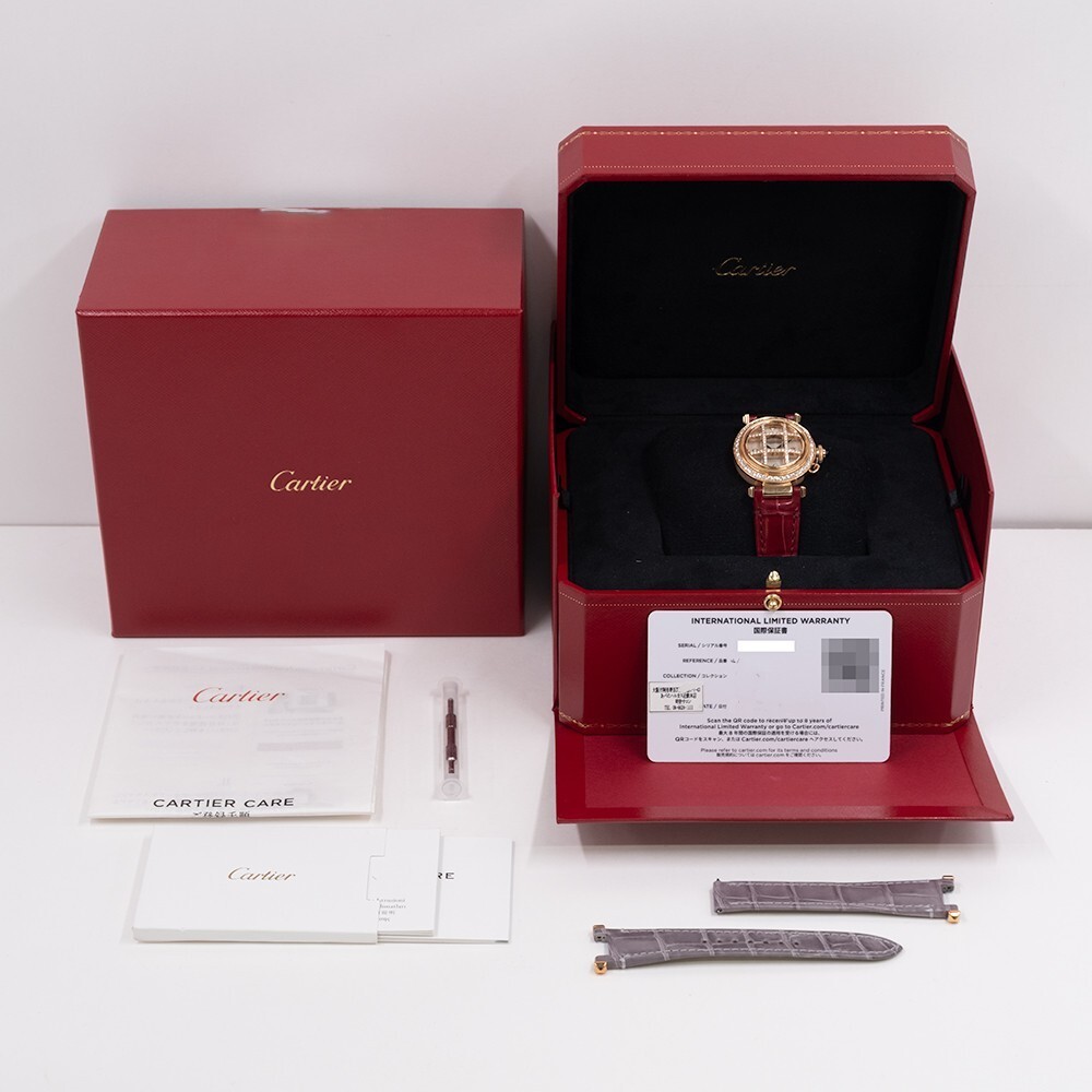 Cartier Pasha Diamond Bezel Rose Gold Ivory Dial WJPA0021