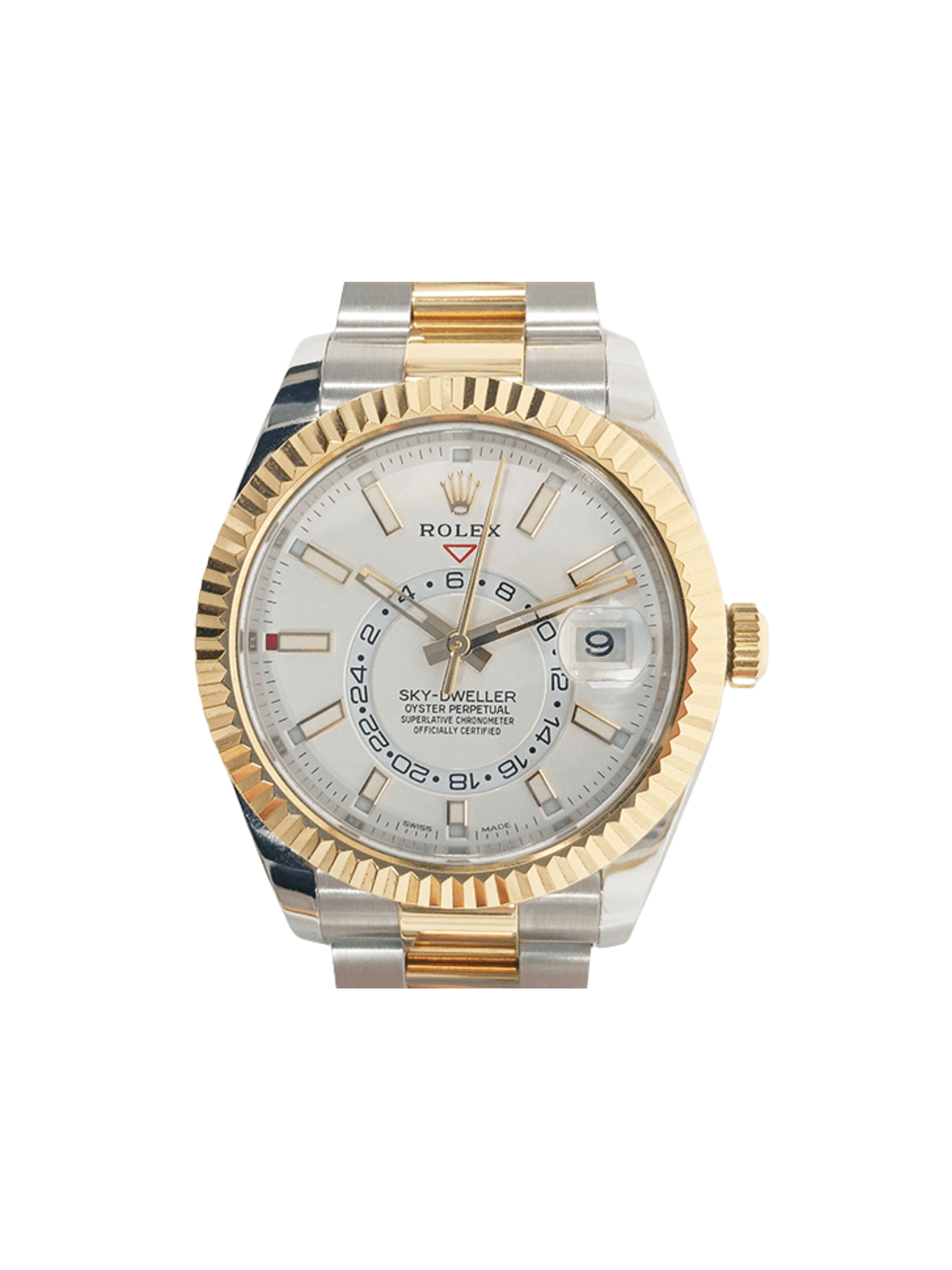 Rolex Sky-Dweller Stainless Steel/Yellow Gold White Dial 326933