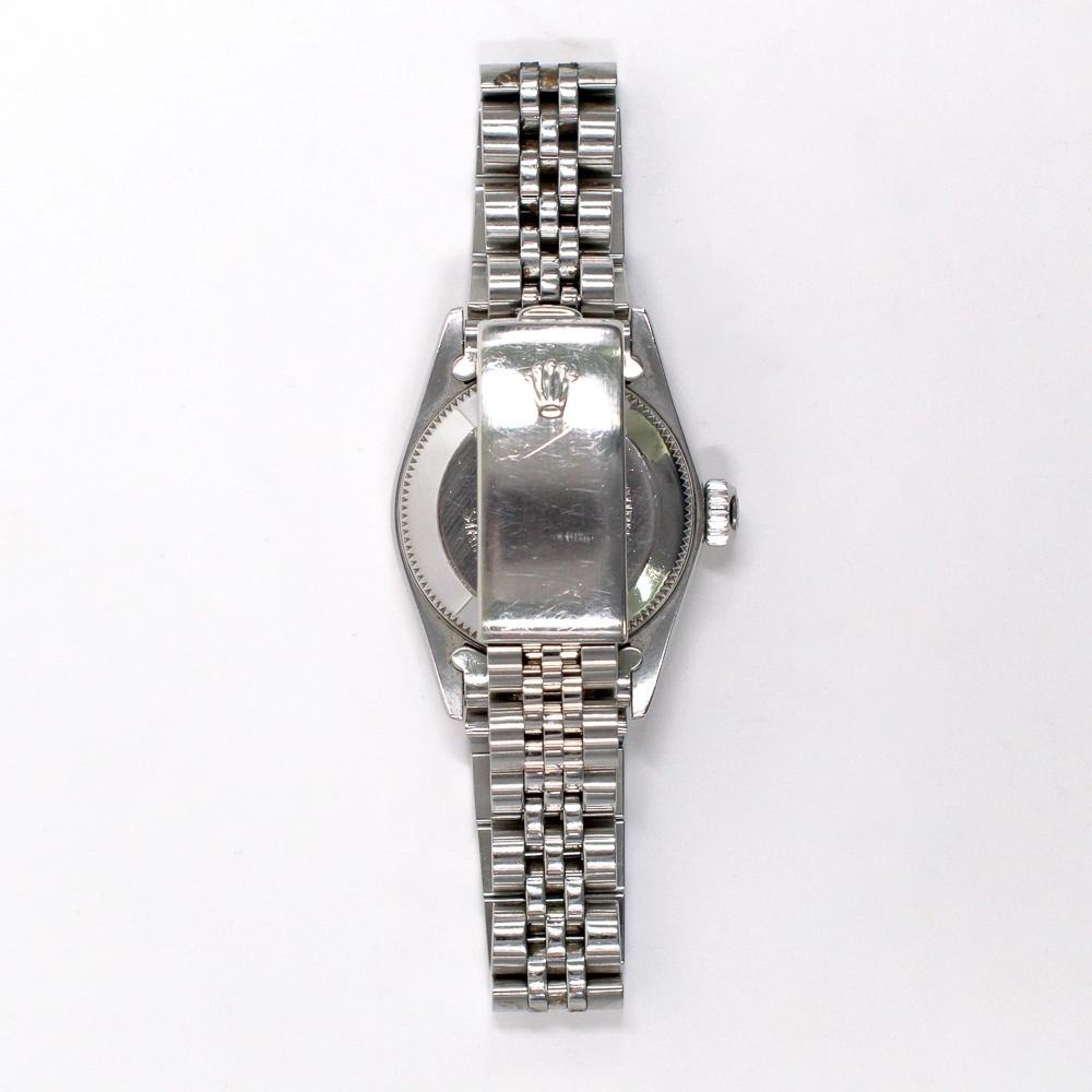 Rolex Oyster Perpetual Stainless Steel/White Gold Silver Stick Dial 67194