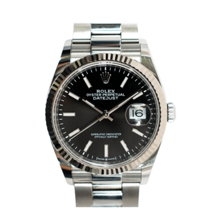 Rolex Datejust 36 Stainless Steel and White Gold Black Dial 126234