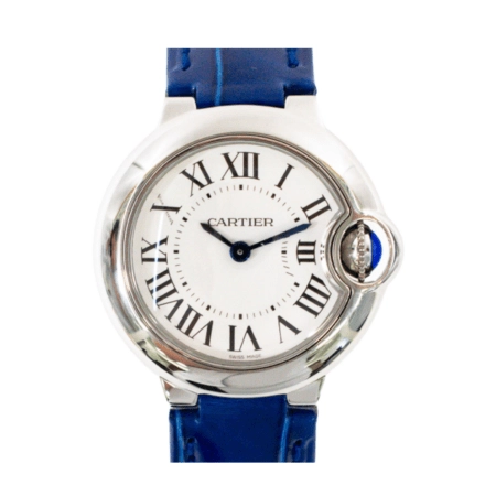 Cartier Ballon Bleu Stainless Steel Ivory Roman Dial W69010Z4