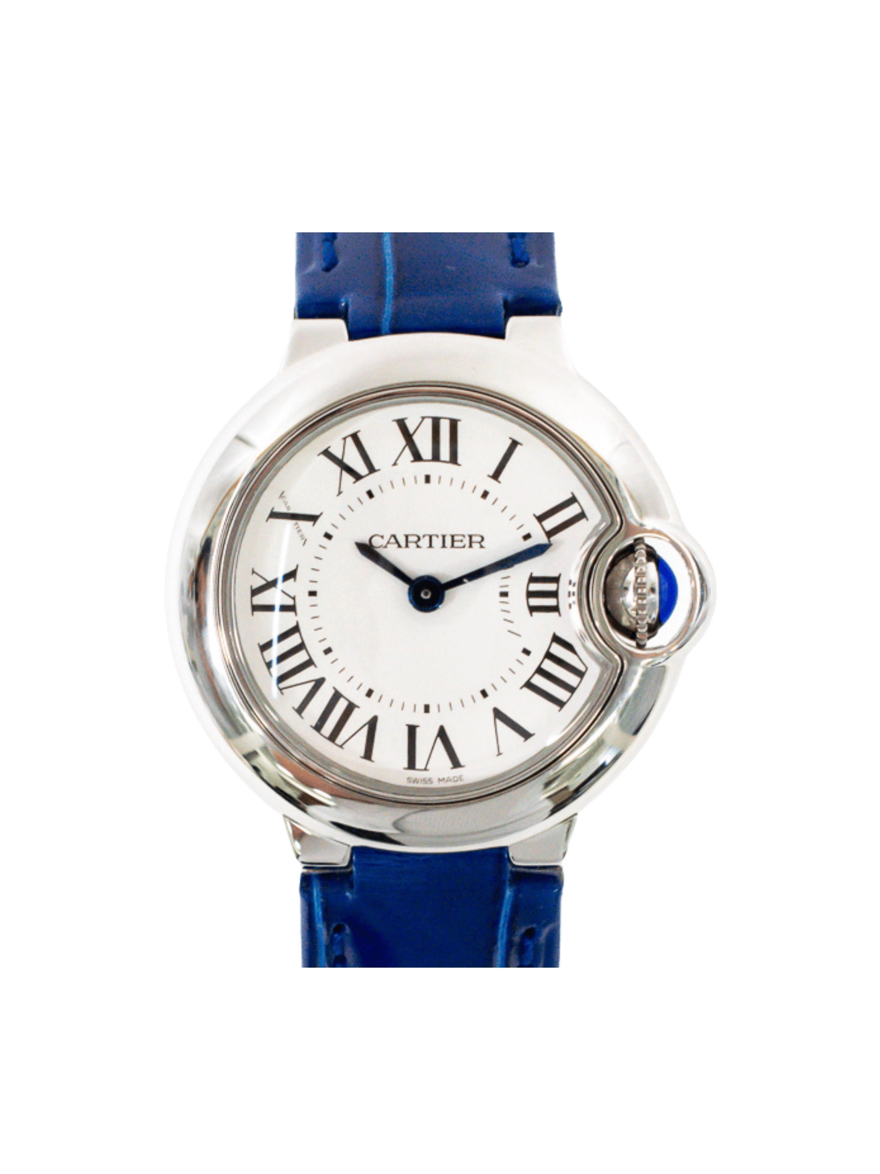 Cartier Ballon Bleu Stainless Steel Ivory Roman Dial W69010Z4