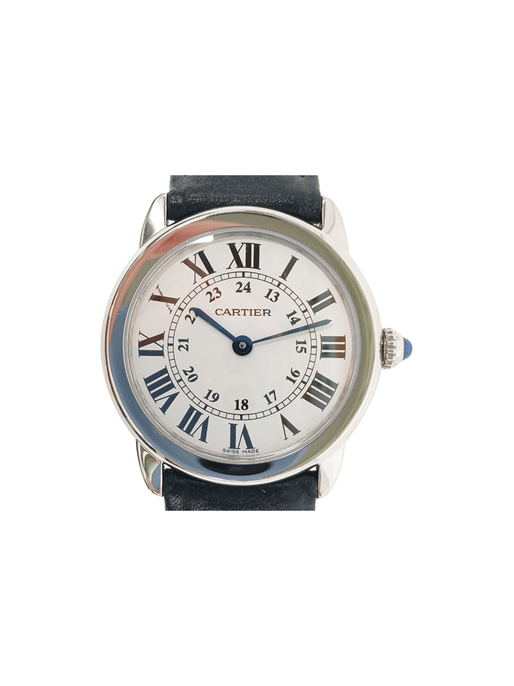 Cartier Ronde Solo De Cartier Stainless Steel White Roman Dial WSRN0019
