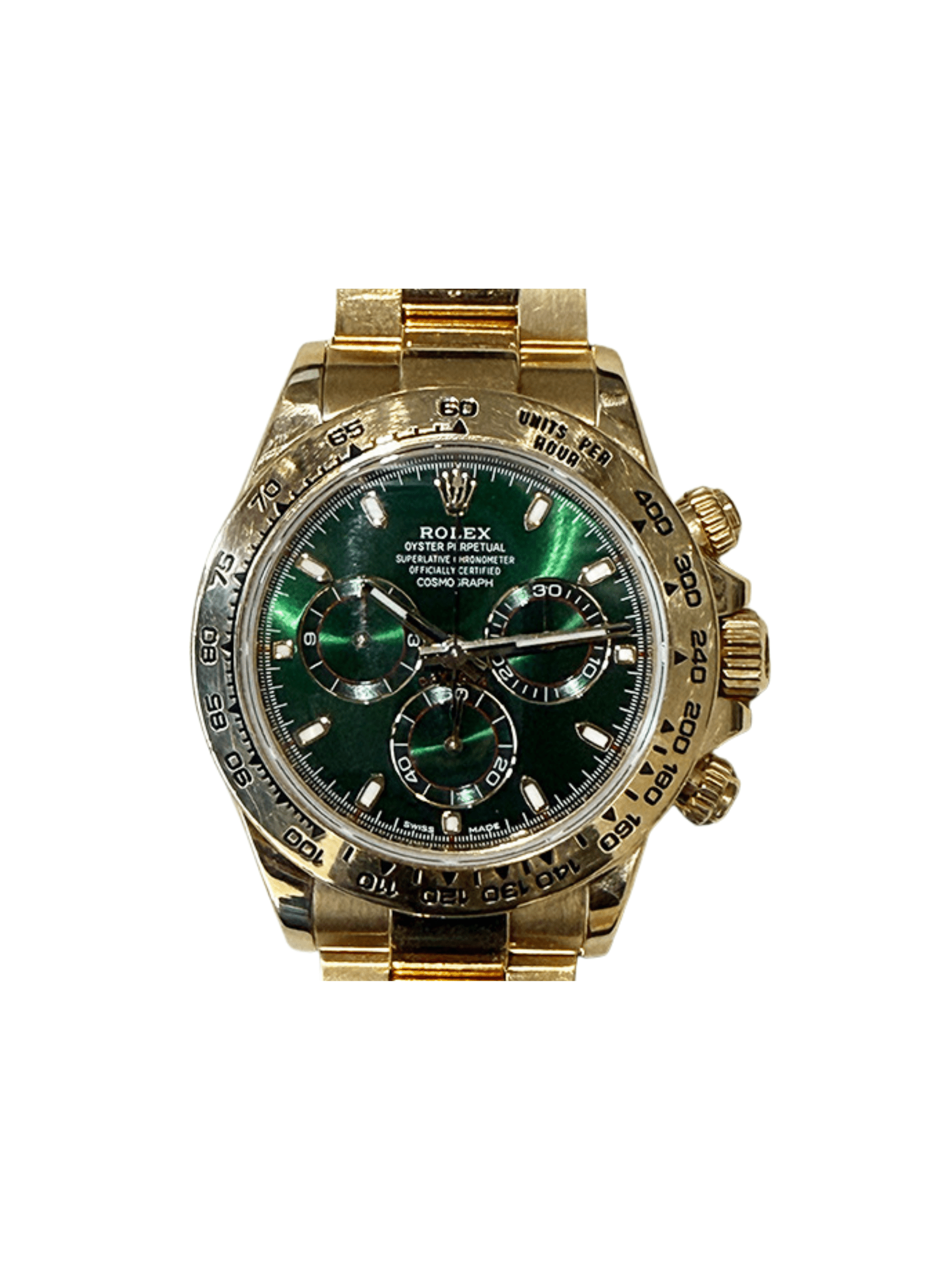 Rolex Daytona Yellow Gold Green Dial 116508