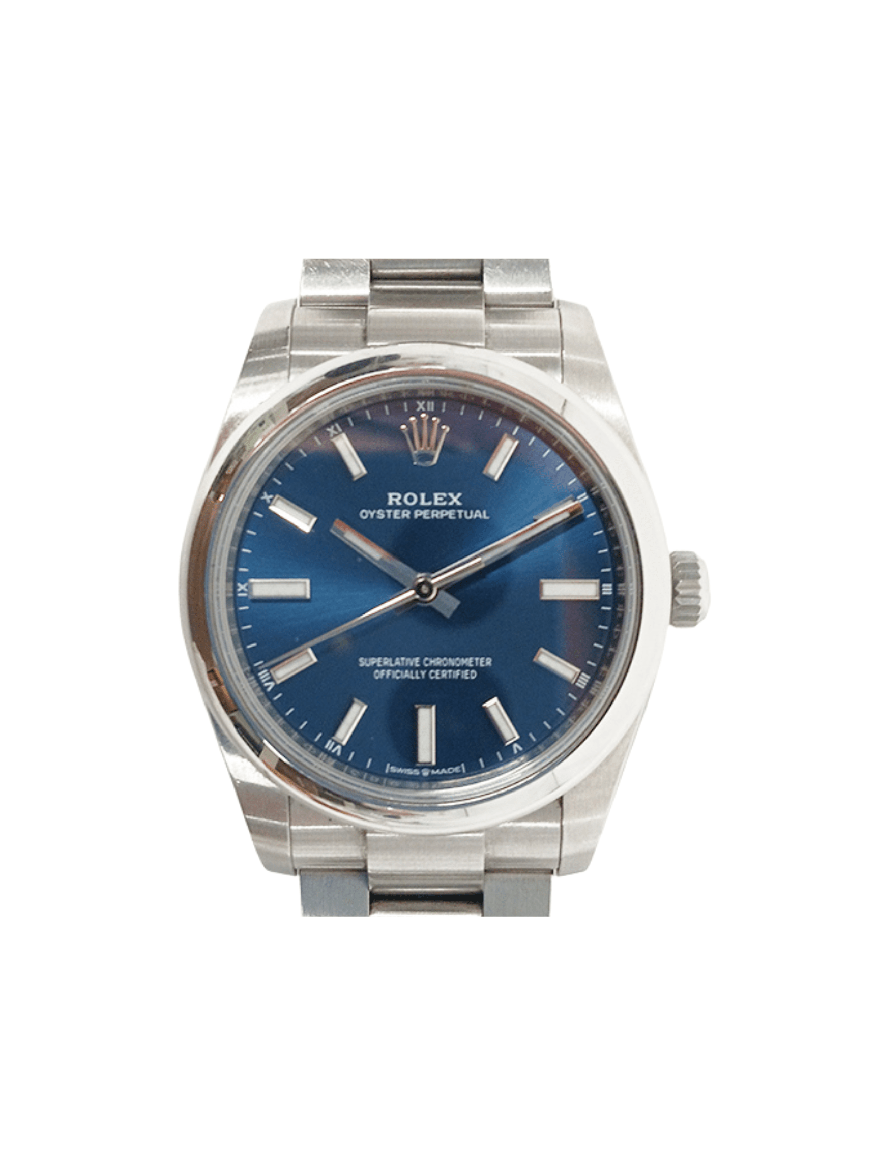 Rolex Oyster Perpetual 34 Stainless Steel Blue Dial 124200