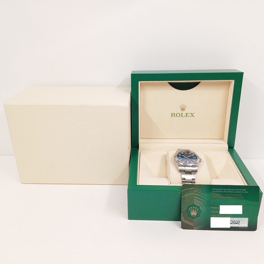 Rolex Oyster Perpetual 34 Stainless Steel Blue Dial 124200