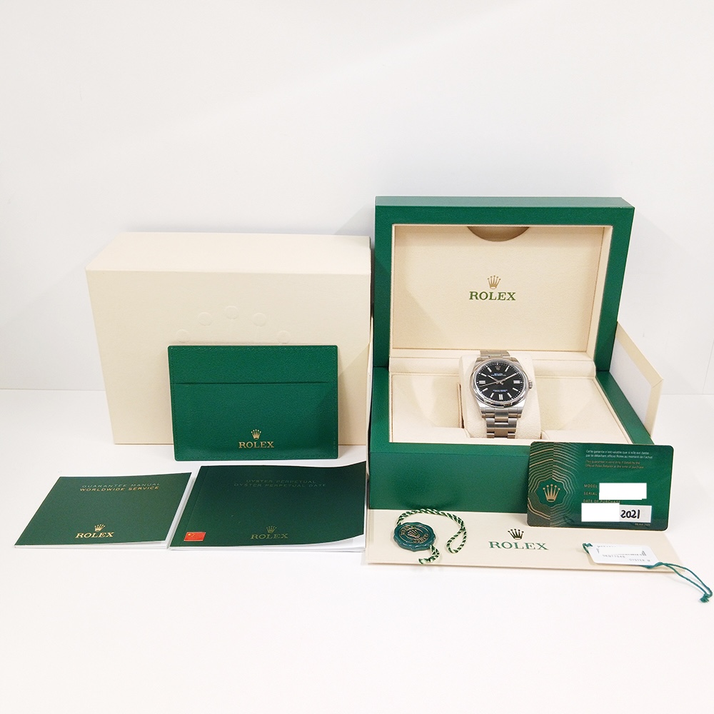 Rolex Oyster Perpetual 41 Stainless Steel Black Stick Dial 124300