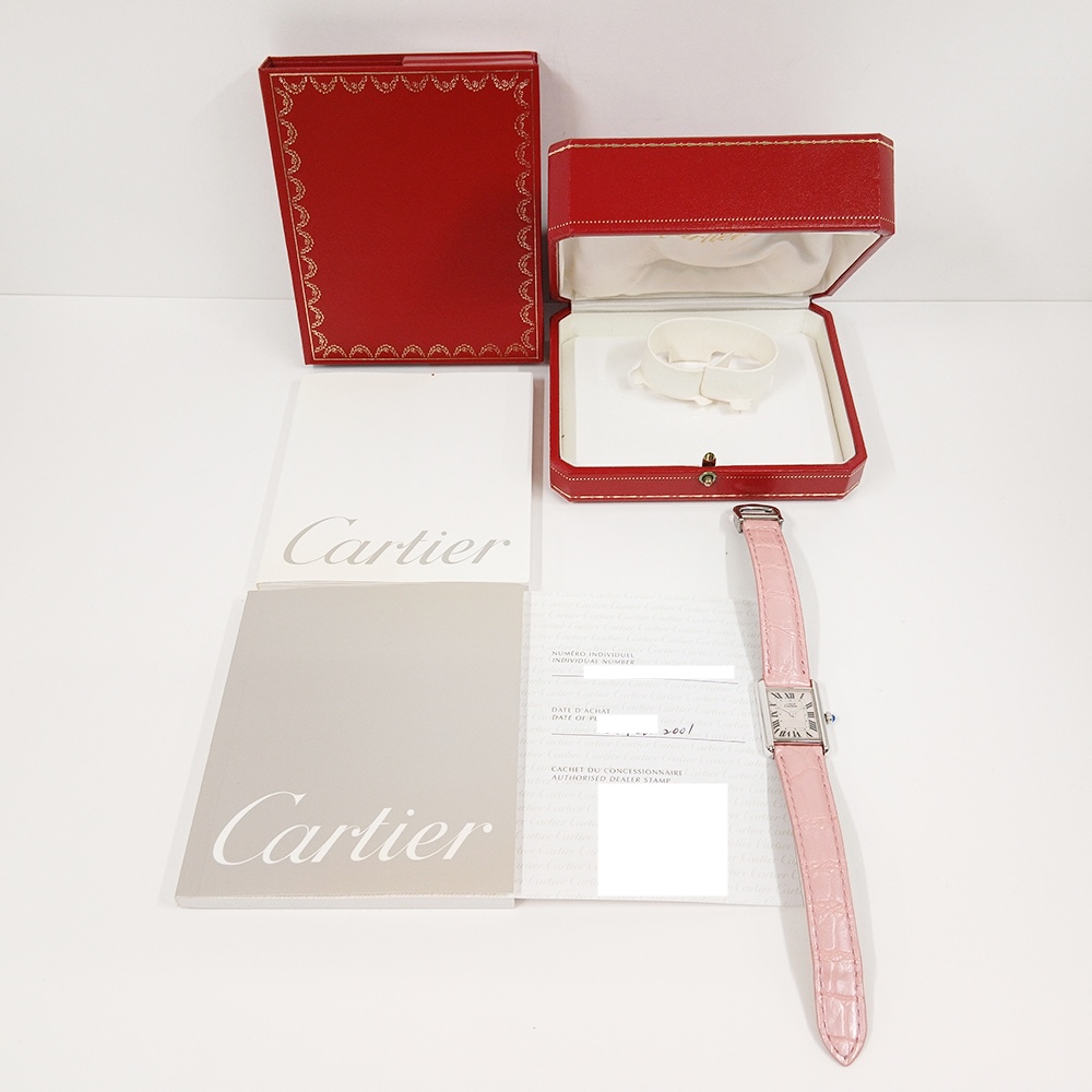 Cartier Tank Must Sterling Silver Pink Roman Dial W1016130