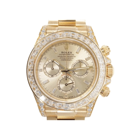 Rolex Cosmograph Daytona Yellow Gold Diamond Bezel Champagne Diamond Dial 126598TBR
