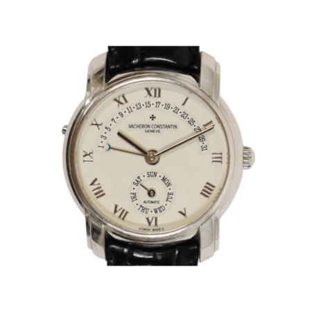 Vacheron Constantin 31 Day Retrograde 37mm White Gold White Roman Dial 47245/000G
