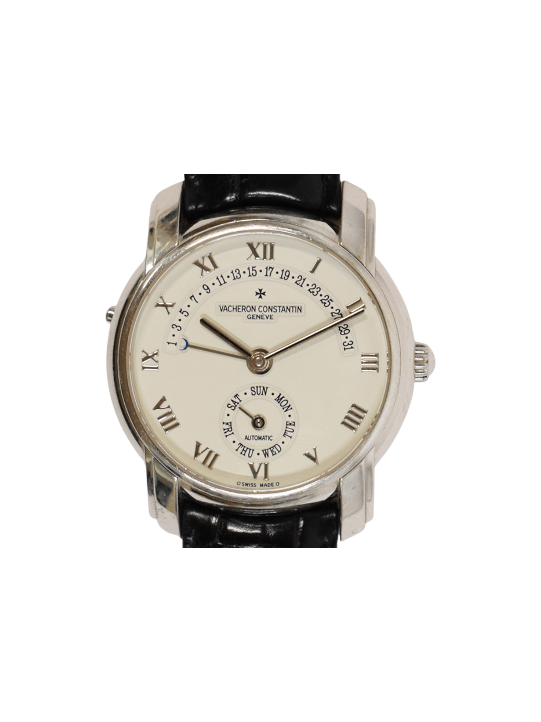 Vacheron Constantin 31 Day Retrograde 37mm White Gold White Roman Dial 47245/000G