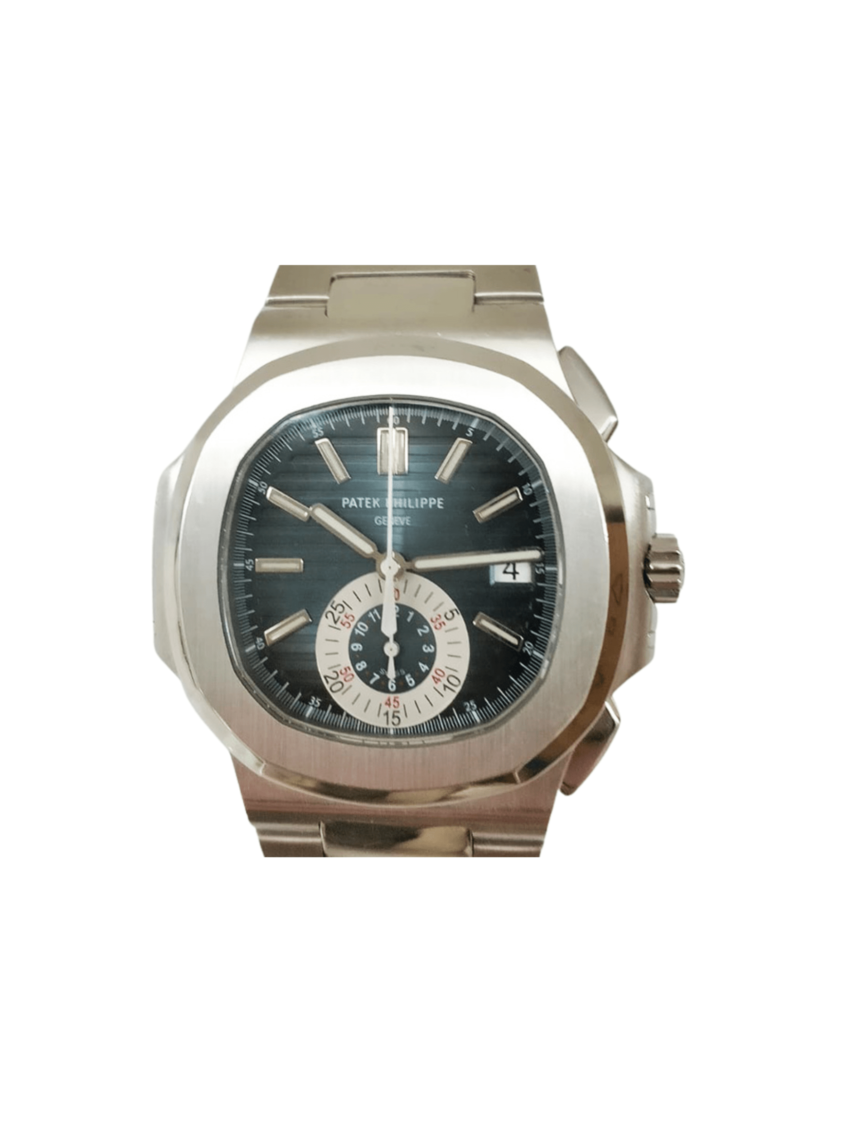Patek Philippe Nautilus Flyback Chronograph Stainless Steel Blue Stick Dial 5980/1A-001