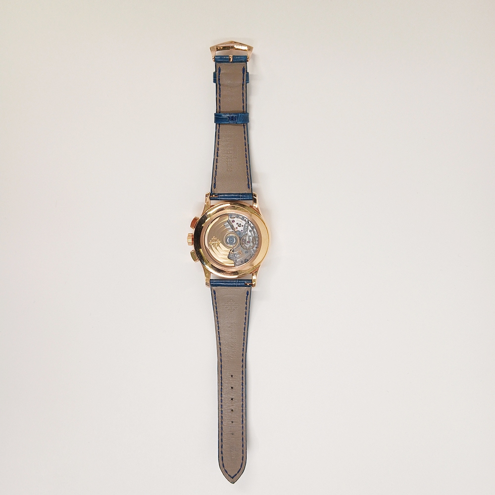 Patek Philippe Annual Calendar Flyback Chronograph Rose Gold Blue Dial 5905R-010