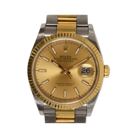 Rolex Datejust 36 Stainless Steel and Yellow Gold Champagne Dial 126233
