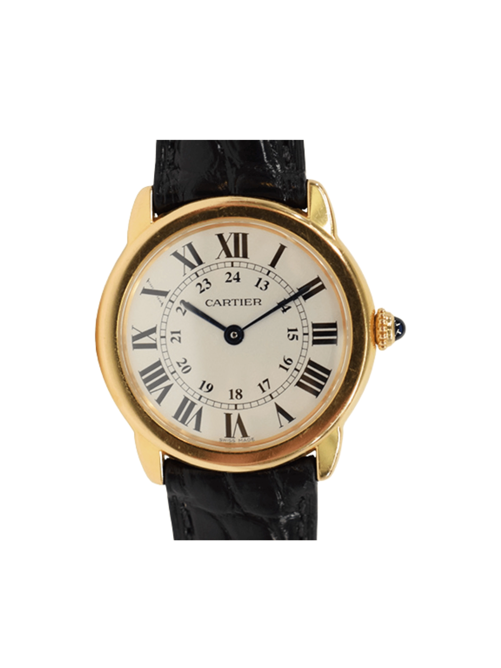 Cartier Ronde Solo De Cartier Steel and Red Gold Silver Roman Dial WGRN0006