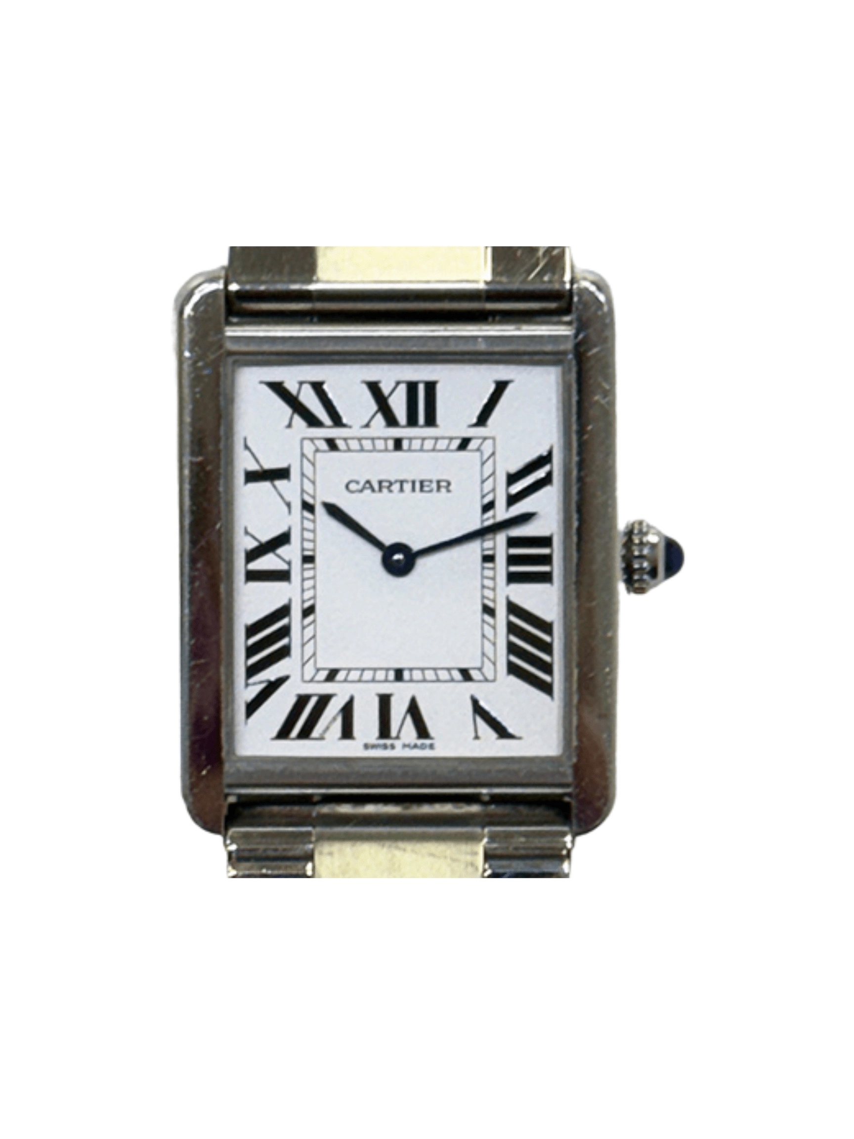 Cartier Tank Solo Large Stainless Steel Silver Roman Dial W5200014