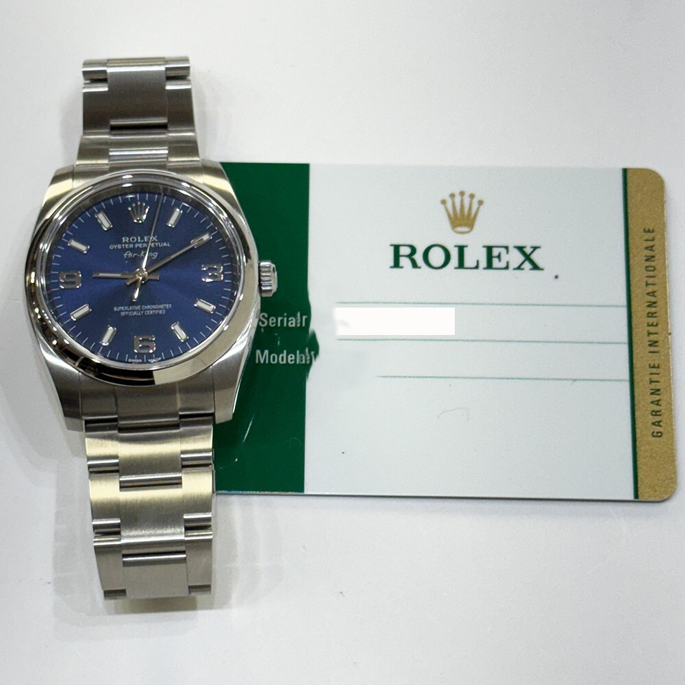 Rolex Air-King Stainless Steel Blue Dial 114200