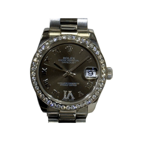 Rolex Datejust 31 Stainless Steel and White Gold Bronze VI Diamond Dial 178384