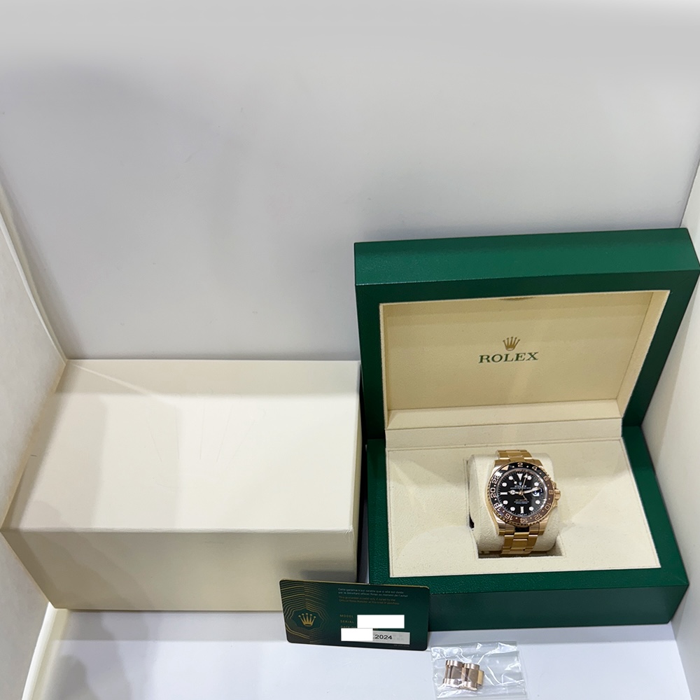 Rolex GMT-Master II Rose Gold "Root Beer" Black Dial 126715CHNR