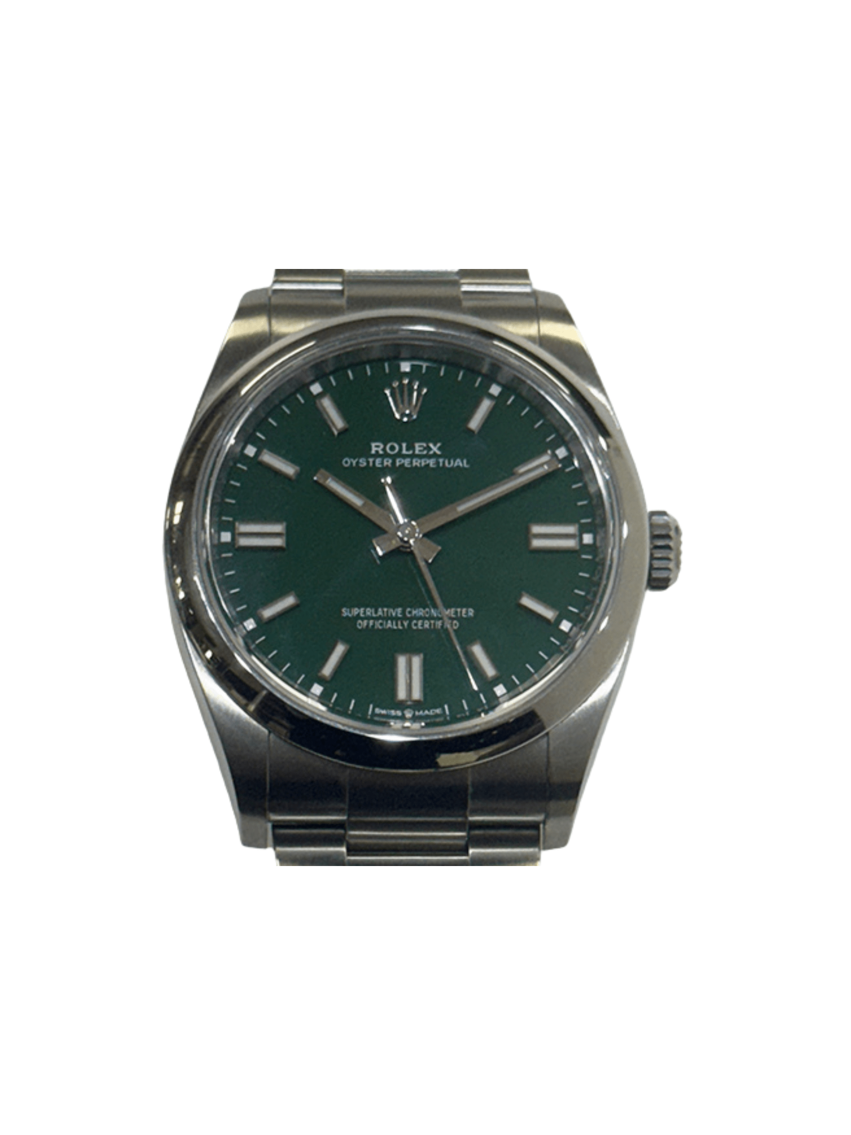 Rolex Oyster Perpetual Stainless Steel Green Dial 126000
