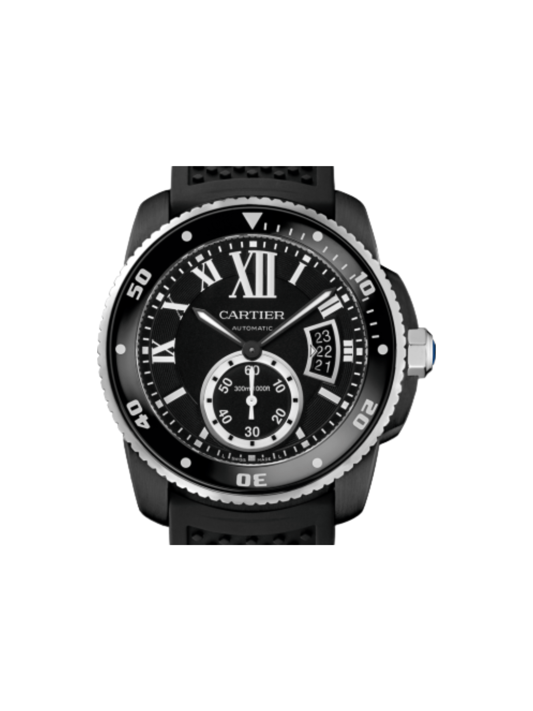 Cartier Calibre De Cartier Diver ADLC-Coated Stainless Steel Black Roman Dial WSCA0006