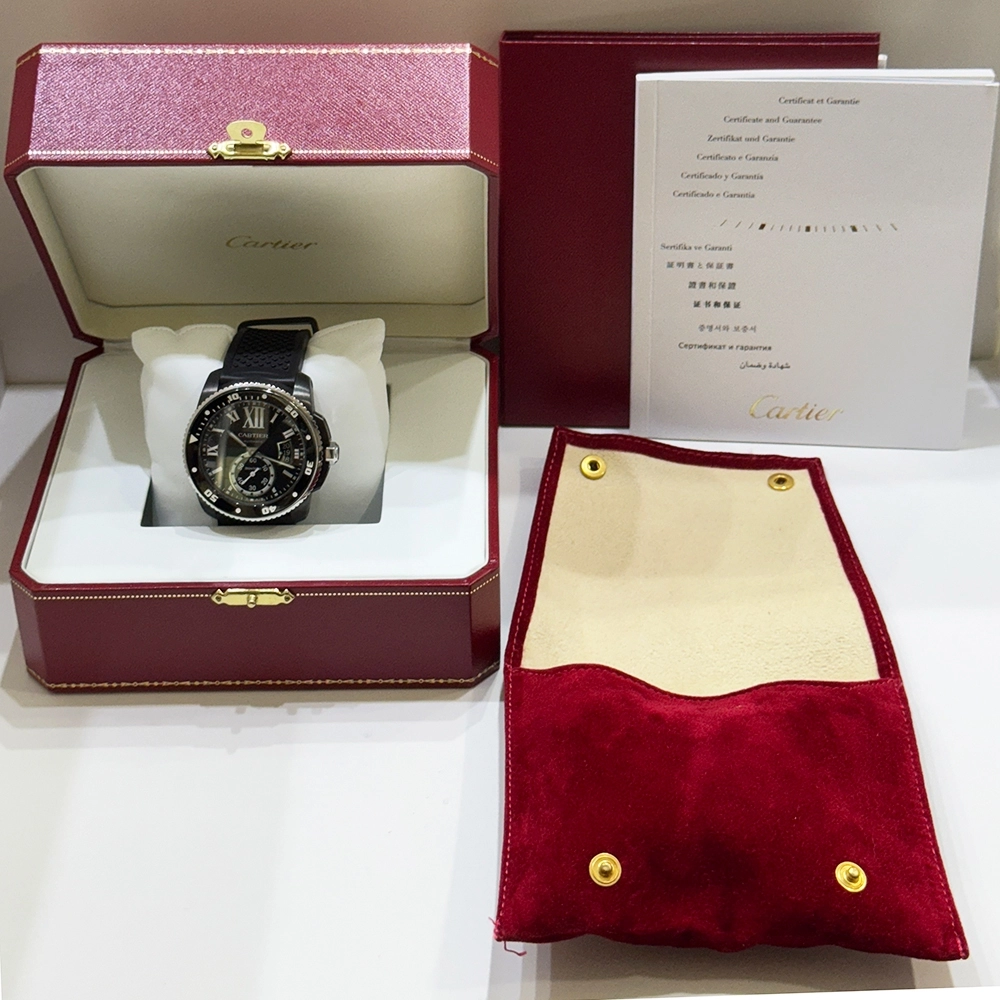 Cartier Calibre De Cartier Diver ADLC-Coated Stainless Steel Black Roman Dial WSCA0006