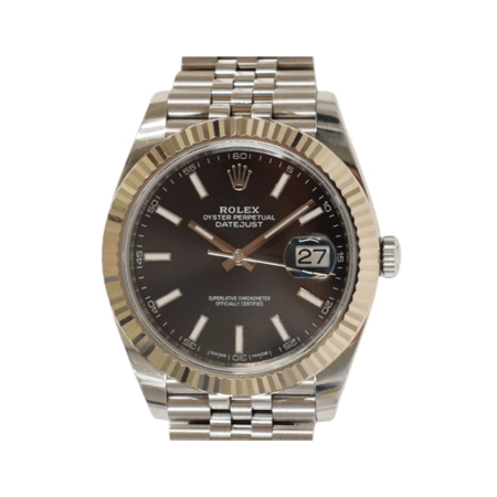Rolex Datejust 41 Stainless Steel/ White Gold Black Dial 126334